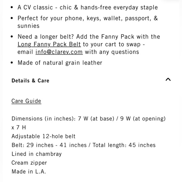 Clare V leather Fanny neon trim - Picture 8 of 8